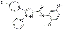 5-(4-CHLOROPHENYL)-N-(2,5-DIMETHOXYPHENYL)-1-PHENYL-1H-PYRAZOLE-3-CARBOXAMIDE Struktur