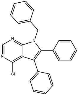 7-BENZYL-4-CHLORO-5,6-DIPHENYL-7H-PYRROLO[2,3-D]PYRIMIDINE Struktur