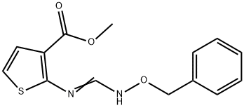 METHYL 2-(([(BENZYLOXY)IMINO]METHYL)AMINO)-3-THIOPHENECARBOXYLATE Struktur