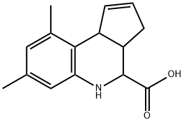 7,9-DIMETHYL-3A,4,5,9B-TETRAHYDRO-3H-CYCLOPENTA[C]QUINOLINE-4-CARBOXYLIC ACID Struktur