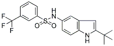 N-(2-TERT-BUTYL-(1H)-INDOL-5-YL)-3-(TRIFLUOROMETHYL)BENZENESULPHONAMIDE Struktur