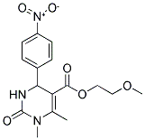 1,6-DIMETHYL-4-(4-NITRO-PHENYL)-2-OXO-1,2,3,4-TETRAHYDRO-PYRIMIDINE-5-CARBOXYLIC ACID 2-METHOXY-ETHYL ESTER Struktur