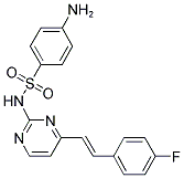 4-AMINO-N-{4-[(E)-2-(4-FLUOROPHENYL)VINYL]PYRIMIDIN-2-YL}BENZENESULFONAMIDE Struktur