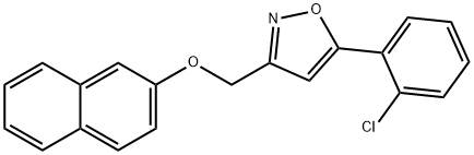 5-(2-CHLOROPHENYL)-3-[(2-NAPHTHYLOXY)METHYL]ISOXAZOLE Struktur