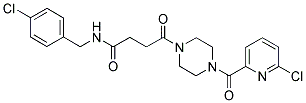 N-(4-CHLOROBENZYL)-4-[(4-(6-CHLOROPYRIDIN-2-YL)CARBONYL)PIPERAZIN-1-YL]-4-OXOBUTANAMIDE Struktur