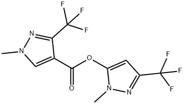 1-METHYL-3-(TRIFLUOROMETHYL)-1H-PYRAZOL-5-YL 1-METHYL-3-(TRIFLUOROMETHYL)-1H-PYRAZOLE-4-CARBOXYLATE Struktur