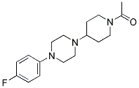 1-(1-ACETYLPIPERIDIN-4-YL)-4-(4-FLUOROPHENYL)PIPERAZINE Struktur