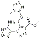 METHYL 1-(4-AMINO-1,2,5-OXADIAZOL-3-YL)-5-([(4-METHYL-4H-1,2,4-TRIAZOL-3-YL)SULFANYL]METHYL)-1H-1,2,3-TRIAZOLE-4-CARBOXYLATE Struktur