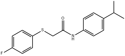 2-[(4-FLUOROPHENYL)SULFANYL]-N-(4-ISOPROPYLPHENYL)ACETAMIDE Struktur