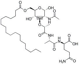 AC-(6-O-STEAROYL)-MURAMYL-ALA-D-GLN Struktur