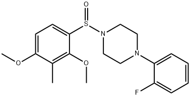 1-[(2,4-DIMETHOXY-3-METHYLPHENYL)SULFINYL]-4-(2-FLUOROPHENYL)PIPERAZINE Struktur