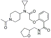 2-[2-((1-ACETYLPIPERIDIN-4-YL)CYCLOPROPYLAMINO)-2-OXOETHOXY]-N-TETRAHYDROFURFURYLBENZAMIDE Struktur