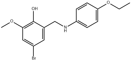 4-BROMO-2-[(4-ETHOXYANILINO)METHYL]-6-METHOXYBENZENOL Struktur