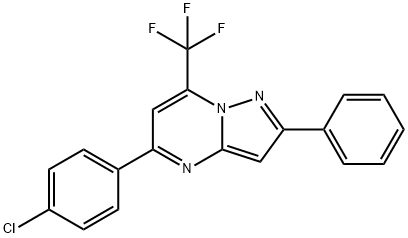 5-(4-CHLOROPHENYL)-2-PHENYL-7-(TRIFLUOROMETHYL)PYRAZOLO[1,5-A]PYRIMIDINE Struktur