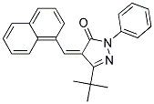 3-(TERT-BUTYL)-4-(NAPHTHYLMETHYLENE)-1-PHENYL-2-PYRAZOLIN-5-ONE Struktur