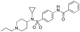 N-[4-((CYCLOPROPYL(1-PROPYLPIPERIDIN-4-YL)AMINO)SULPHONYL)PHENYL]BENZAMIDE Struktur