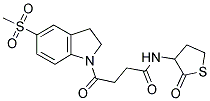 N-(4,5-DIHYDRO-2(3H)-THIOPHENON-3-YL)-2,3-DIHYDRO-5-(METHYLSULPHONYL)-G-OXO-1-(1H)-INDOLEBUTANAMIDE Struktur