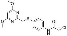 N-[4-[[(4,6-DIMETHOXYPYRIMIDIN-2-YL)METHYL]THIO]PHENYL]CHLOROACETAMIDE Struktur