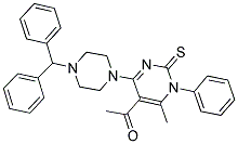 1-(4-(4-BENZHYDRYLPIPERAZIN-1-YL)-6-METHYL-1-PHENYL-2-THIOXO-1,2-DIHYDROPYRIMIDIN-5-YL)ETHANONE Struktur