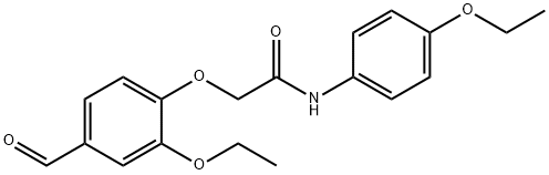 2-(2-ETHOXY-4-FORMYL-PHENOXY)-N-(4-ETHOXY-PHENYL)-ACETAMIDE Struktur