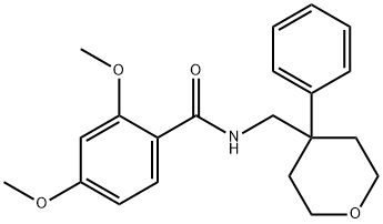 2,4-DIMETHOXY-N-((4-PHENYL-TETRAHYDRO-2H-PYRAN-4-YL)METHYL)BENZAMIDE Struktur