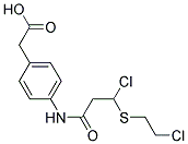 [4-((3-CHLORO-3-[(2-CHLOROETHYL)SULFANYL]PROPANOYL)AMINO)PHENYL]ACETIC ACID Struktur