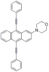 9,10-BIS(PHENYLETHYNYL)-2-N-MORPHOLINOANTHRACENE Struktur