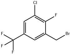 3-CHLORO-2-FLUORO-5-(TRIFLUOROMETHYL)BENZYL BROMIDE Struktur