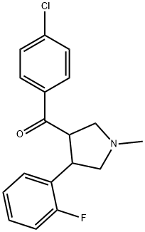 (4-CHLOROPHENYL)[4-(2-FLUOROPHENYL)-1-METHYLTETRAHYDRO-1H-PYRROL-3-YL]METHANONE Struktur