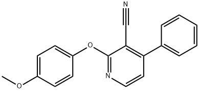 2-(4-METHOXYPHENOXY)-4-PHENYLNICOTINONITRILE Struktur