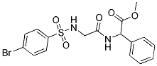 METHYL 2-[(2-([(4-BROMOPHENYL)SULFONYL]AMINO)ACETYL)AMINO]-2-PHENYLACETATE Struktur