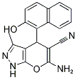 6-AMINO-4-(2-HYDROXY-1-NAPHTHYL)-3-METHYL-1,4-DIHYDROPYRANO[2,3-C]PYRAZOLE-5-CARBONITRILE Struktur