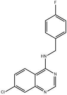 7-CHLORO-N-(4-FLUOROBENZYL)-4-QUINAZOLINAMINE Struktur