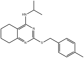 N-ISOPROPYL-2-[(4-METHYLBENZYL)SULFANYL]-5,6,7,8-TETRAHYDRO-4-QUINAZOLINAMINE Struktur