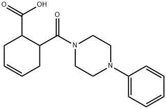 6-[(4-PHENYLPIPERAZINO)CARBONYL]-3-CYCLOHEXENE-1-CARBOXYLIC ACID Struktur