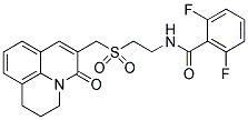 2,6-DIFLUORO-N-[2-[(2,3-DIHYDRO-5-OXO-(1H,5H)-BENZO[IJ]QUINOLIZIN-6-YL)METHYLSULPHONYL]ETHYL]BENZAMIDE Struktur