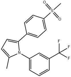 2-METHYL-5-[4-(METHYLSULFONYL)PHENYL]-1-[3-(TRIFLUOROMETHYL)PHENYL]-1H-PYRROLE Struktur