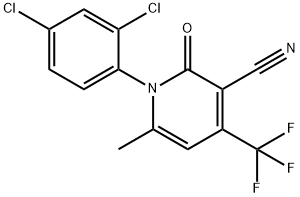 1-(2,4-DICHLOROPHENYL)-6-METHYL-2-OXO-4-(TRIFLUOROMETHYL)-1,2-DIHYDRO-3-PYRIDINECARBONITRILE Struktur