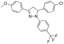 4-(5-(4-CHLOROPHENYL)-1-[4-(TRIFLUOROMETHYL)PHENYL]-4,5-DIHYDRO-1H-PYRAZOL-3-YL)PHENYL METHYL ETHER Struktur