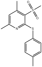 4,6-DIMETHYL-2-[(4-METHYLPHENYL)SULFANYL]-3-(METHYLSULFONYL)PYRIDINE Struktur