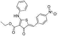 ETHYL (5Z)-2-ANILINO-5-(4-NITROBENZYLIDENE)-4-OXO-4,5-DIHYDROTHIOPHENE-3-CARBOXYLATE Struktur