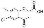 6-CHLORO-7-METHYL-4-OXO-4H-CHROMENE-2-CARBOXYLIC ACID Struktur