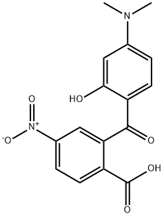 2'-CARBOXY-4-DIMETHYLAMINO-2-HYDROXY-5'-NITROBENZOPHENONE Struktur