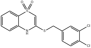 3-[(3,4-DICHLOROBENZYL)SULFANYL]-1LAMBDA6,4-BENZOTHIAZINE-1,1(4H)-DIONE Struktur