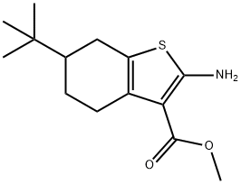 2-AMINO-6-TERT-BUTYL-4,5,6,7-TETRAHYDRO-BENZO[B]THIOPHENE-3-CARBOXYLIC ACID METHYL ESTER Struktur