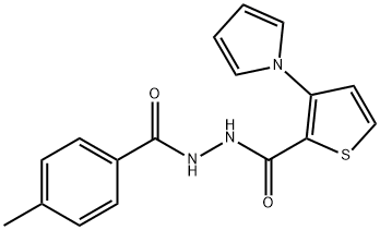 N'-(4-METHYLBENZOYL)-3-(1H-PYRROL-1-YL)-2-THIOPHENECARBOHYDRAZIDE Struktur