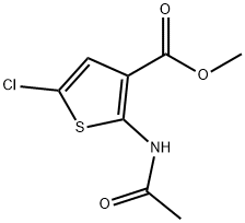 METHYL 2-(ACETYLAMINO)-5-CHLORO-3-THIOPHENECARBOXYLATE Struktur