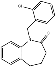 1-(2-CHLOROBENZYL)-1,3,4,5-TETRAHYDRO-2H-1-BENZAZEPIN-2-ONE Struktur