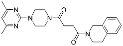 [4-[4-(4,6-DIMETHYLPYRIMIDIN-2-YL)PIPERAZIN-1-YL]-4-OXOBUTANOYL]-1,2,3,4-TETRAHYDROISOQUINOLINE Struktur