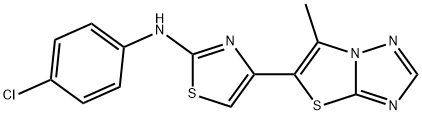 N-(4-CHLOROPHENYL)-4-(6-METHYL[1,3]THIAZOLO[3,2-B][1,2,4]TRIAZOL-5-YL)-1,3-THIAZOL-2-AMINE Struktur